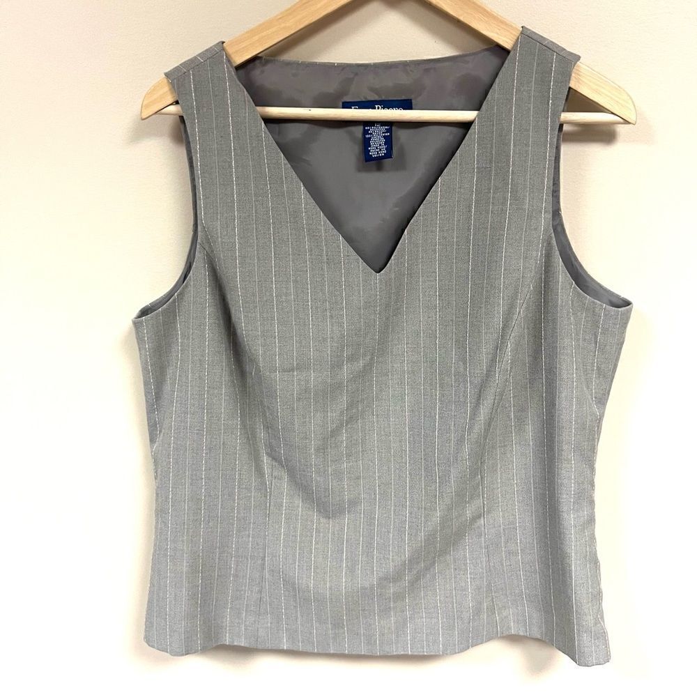 Evan Picone vintage striped sleeveless vest. Sz 12